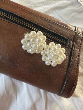 Vintage Faux Pearl Cluster Clip-On Statement Earrings